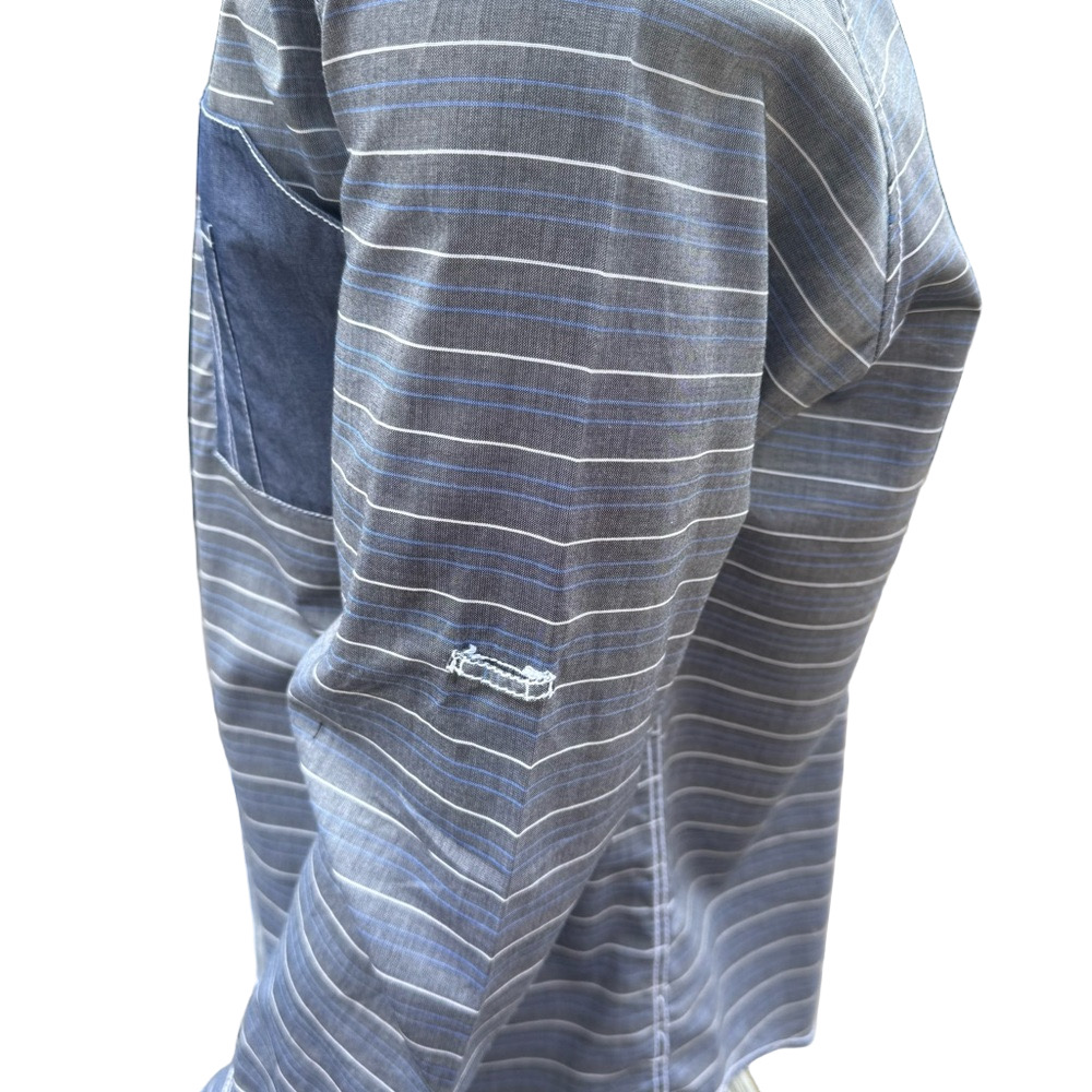 Inc International Men's Blue Striped Shirt EA115 - Picture 5 of 10